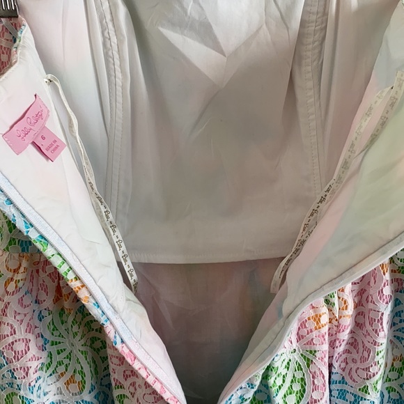 Lilly Pulitzer Strapless Dress in Pink, Blue, Green, and Yellow - Picture 11 of 12